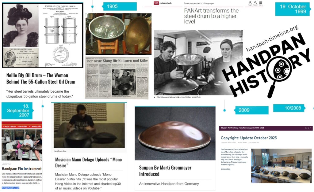 HANDPAN TIMELINE – a crowedsourced Project to make the HISTORY OF HANDPANS transparent