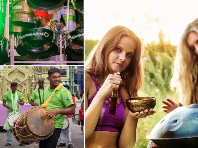 HANG / HANDPAN – STEELPAN – TASSA: Swiss invention and its imitations and further developments manufactured worldwide – Cultural Instruments of Trinidad and Tobago – North Indian origin with ancient Persian roots gaining a foothold in Trinidad